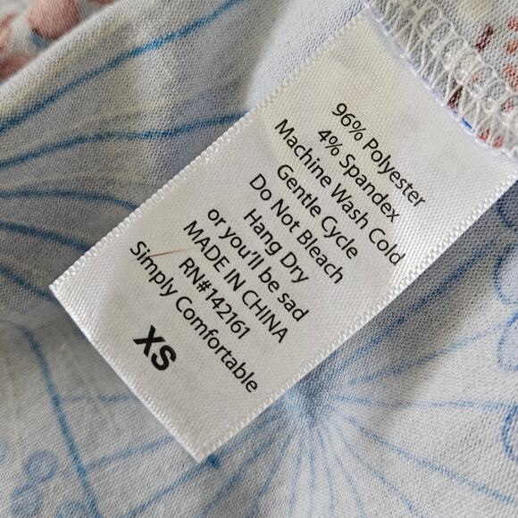 Americana 4th of July Firework Print Baseball Tee Size XS - Picture 4 of 4